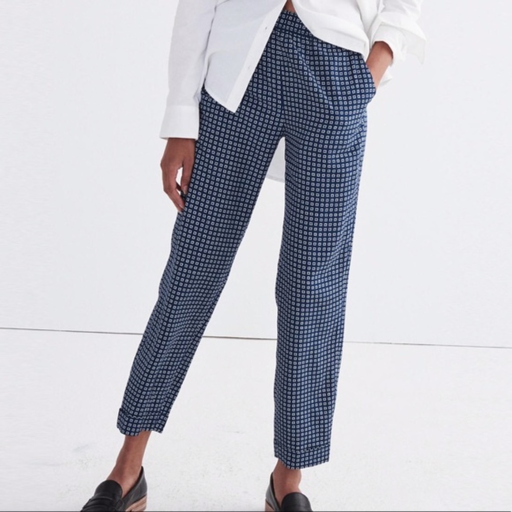 Madewell Blue Pattern Trousers
